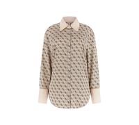Chemise manches longues femme Guess Logo All-over Beige S