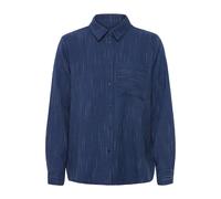 Chemise manches longues femme Ichi Remi Bleu 34