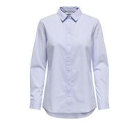Femme Chemise Blouse Manches Longues Basique Affaires Tunique Chemisier Classique Coupe Régulière Extensible Haut JDYMIO, Couleurs:Bleu-Clair, Taille:40