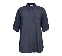 Chemise manches longues femme KAFFE Curve Nana Bleu 52