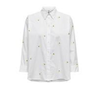 Only Chemise Femme col boutonné – Coupe droite, poignets boutonnés, confortable – Blanc Taille S
