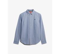 Superdry Slim Oxford Bd Long Sleeve Shirt Bleu M Femme