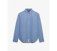 Chemise manches longues femme Superdry Oxford Bleu M