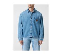 Chemise manches longues Guess Oversize Crop Bleu S
