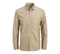 Chemise manches longues Jack & Jones Lesner Oxford Solid Beige S