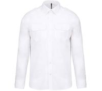 Kariban Chemise Pilote Manches Longues Homme - Blanc, S, Homme