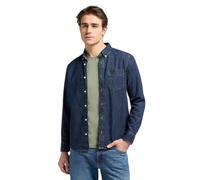 Lee Button Down Regular Fit Long Sleeve Shirt Bleu 3XL Homme