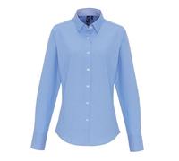 Chemise manches longues - PREMIER - PR338 - Bleu oxford - Col boutonné - Regular - Femme S