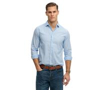 Superdry Cut Away Poplin Long Sleeve Shirt Bleu 3XL Homme