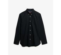 Superdry Essentials Tailored Fit Long Sleeve Shirt Noir L Homme