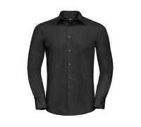 Chemise manches longues sur mesure en popeline Russell Athletic Noir M