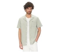 Tommy Jeans Chemise Manches Courtes Linen Blend Camp mr6 Aruba Green L