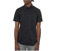 Chemise MC stretch - Kaporal - Homme - Noir - Manches courtes - Droite - Col chemise L
