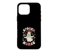 Chemise médicale effrayante pour infirmière, fantôme, seringue, Fleurs, Halloween Coque pour iPhone 16 Pro Max