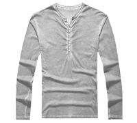 Chemise Medievale Homme Chaude Canadienne T-Shirt Noir Veste Personnalisé Tricot Oversize Coachella Haut Hawaienne Sport Automne Col V Haut de Pyjama Homme Gris Clair XL