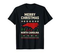 Chemise Merry Christmas NC Ugly Red State Reindeer Snow T-Shirt