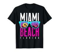 Chemise Miami Beach Florida Sunset Retro Souvenir Surf Miami T-Shirt