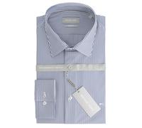 Chemise Michael Kors Perform Stretch Stripe Slim Bleu 44