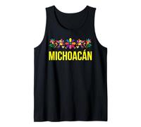 Chemise Michoacan Mexico Style Otomi Art Populaire Graphique Débardeur