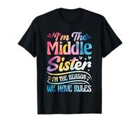 Chemise « Middle Sister I Am Reason We Have Rules 3 Sisters » T-Shirt