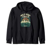 Chemise Mile High and Wild Denver Skyline 5280 Mountain Sunset Sweat à Capuche