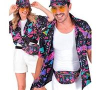 Chemise mixte mode funk années 80 - Noire - L/XL WIDMANN noire