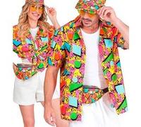 Chemise mixte mode funk années 80 - Rose - L/XL WIDMANN Rose