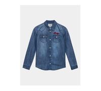 Chemise ML jean logo brodé - Guess jeans - Enfant 12 ans