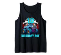 Chemise Monster Truck It's My 10th Birthday pour garçon famille Débardeur