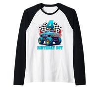 Chemise Monster Truck It's My 4th Birthday pour garçon famille Manche Raglan