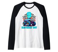 Chemise Monster Truck It's My 9th Birthday pour garçon famille Manche Raglan