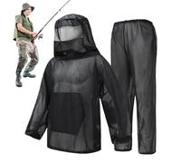 Chemise moustiquaire / veste anti-moustiques - 64 x 148 x 1 cm - Maille en polyester - Combinaison d'apiculteur en maille - Protection portable contre les insectes et vêtements de barrière pour le