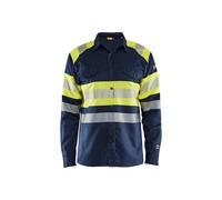 Chemise multinormes Marine/Jaune-Fluo 32291517 - Taille au choix