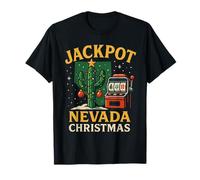 Chemise Nevada Jackpot NV Christmas Slot Cactus Lights T-Shirt