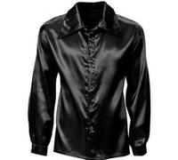 Chemise noire satinée stylée (L) Multicolore G