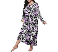 Chemise Nuit Femme Coton Ete Vêtements de Nuit à Manches Courte pour Femmes Grande Taille Robes Short Sleeve Color Loose Casual Stylish Chemise de Nuit Longue Cotton Nuisette Pyjama Sexy Femmes