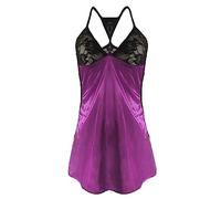 Chemise Nuit Satin Femme, Robe LéGèRe été Fluide Nuisette Saint Valentin Robe Longu Bretelles Nuisette Leopard Satin Pyjama Transparent Femme Nuisette Femme Sexy Satin Robe Noir Dentelle Femme