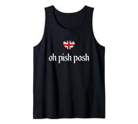 Chemise Oh Pish Posh Shirt Fun British Words Drapeau Union Jack Débardeur
