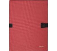 Exacompta Chemise à dos extensible N'clip 21509E - A4, fermeture par clip - Rouge