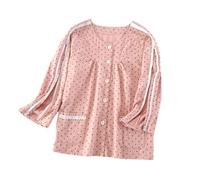 Chemise Ouverte à Manches Longues pour Femmes Après Chirurgie Ouverture Complète Du Bras Patient Alité Vêtements de Soins à Double Fermeture Éclair (Color : Pink, Size : L)