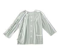 Chemise Ouverte à Manches Longues pour Femmes Après Chirurgie Ouverture Complète du Bras Patient Alité Vêtements de Soins à Double Fermeture Éclair (Color : Green, Size : M)