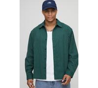 Chemise oversize à manches longues et broderie Paris homme - vert - XL, vert