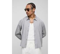 Chemise oversize en coton à manches longues homme - gris - XL, gris