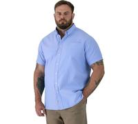 Chemise Oxford à manches courtes D555 pour homme tailles grandes James Basic en 5 couleurs 2XL à 6XL, bleu ciel, XXL Grande taille