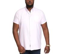 Chemise Oxford à manches courtes D555 pour homme tailles grandes James Basic en 5 couleurs 2XL à 6XL, rose, XXL Grande taille