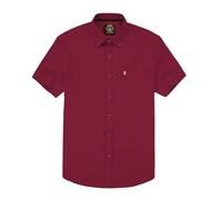Chemise Oxford à Manches Courtes pour Homme Coupe Classique,Col boutonné et Poche.Vêtements de Vacances Chemises de Loisirs. par Janeo British Apparel. Merlot Wine, L
