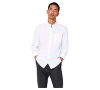 Chemise Oxford Homme ajustée à Manches Longues ONLY&SONS élégante Confortable Chemise Masculine, Couleurs:Blanc-3, Taille:M