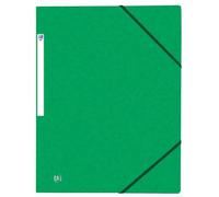 Chemise Oxford top file + a4 avec élastique couverture carte vert