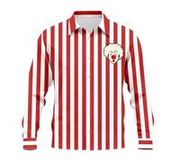 Chemise Paillette Disco Soiree Annee 70 Homme, Chemise Homme Disco Année 70, Chemise Décontractée À Manches Longues pour Homme, Imprimé Clown, Style Carnaval Top pour Fête Club Party