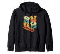 Chemise Parkour rétro pour garçons Silhouette Vintage Free Sweat à Capuche